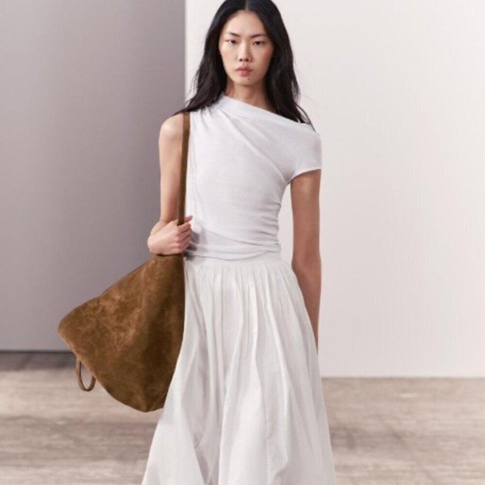ZARA DELICATE DRAPED Top SIZE M 0858/153/250